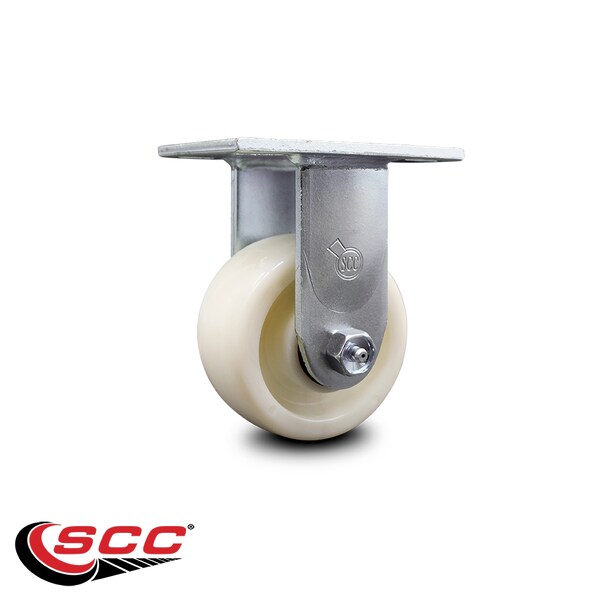 4 Inch Nylon Wheel Rigid Caster with Roller Bearing